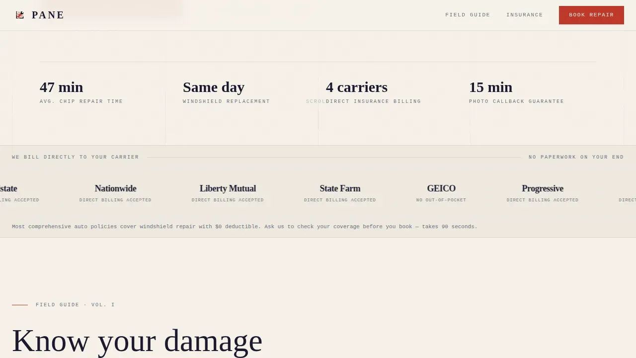 Expert Glass Restoration Landing Page Template