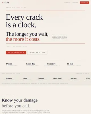 Expert Glass Restoration Landing Page Template