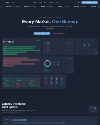 Professional Crypto Platform Landing Page Template