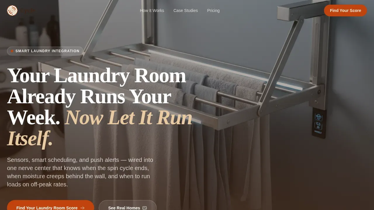 Laundry Room Renovation Portfolio Website Template
