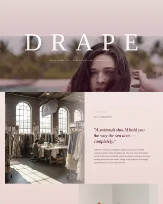 Luxury Swimwear Launch Landing Page Template