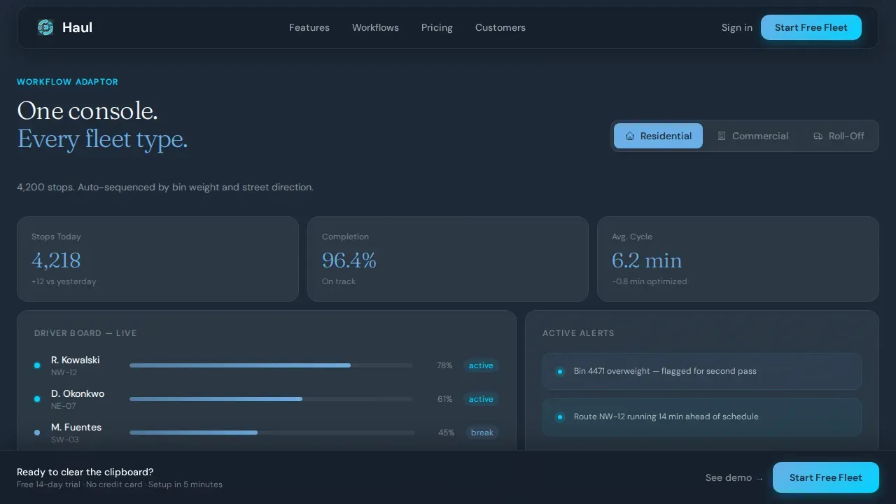 Instant Logistics Dispatch Landing Page Template