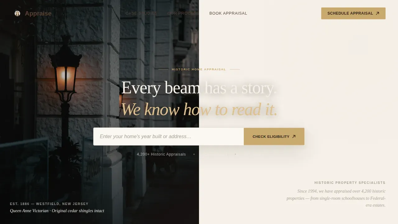 Historic Home Real Estate Booking Website Template