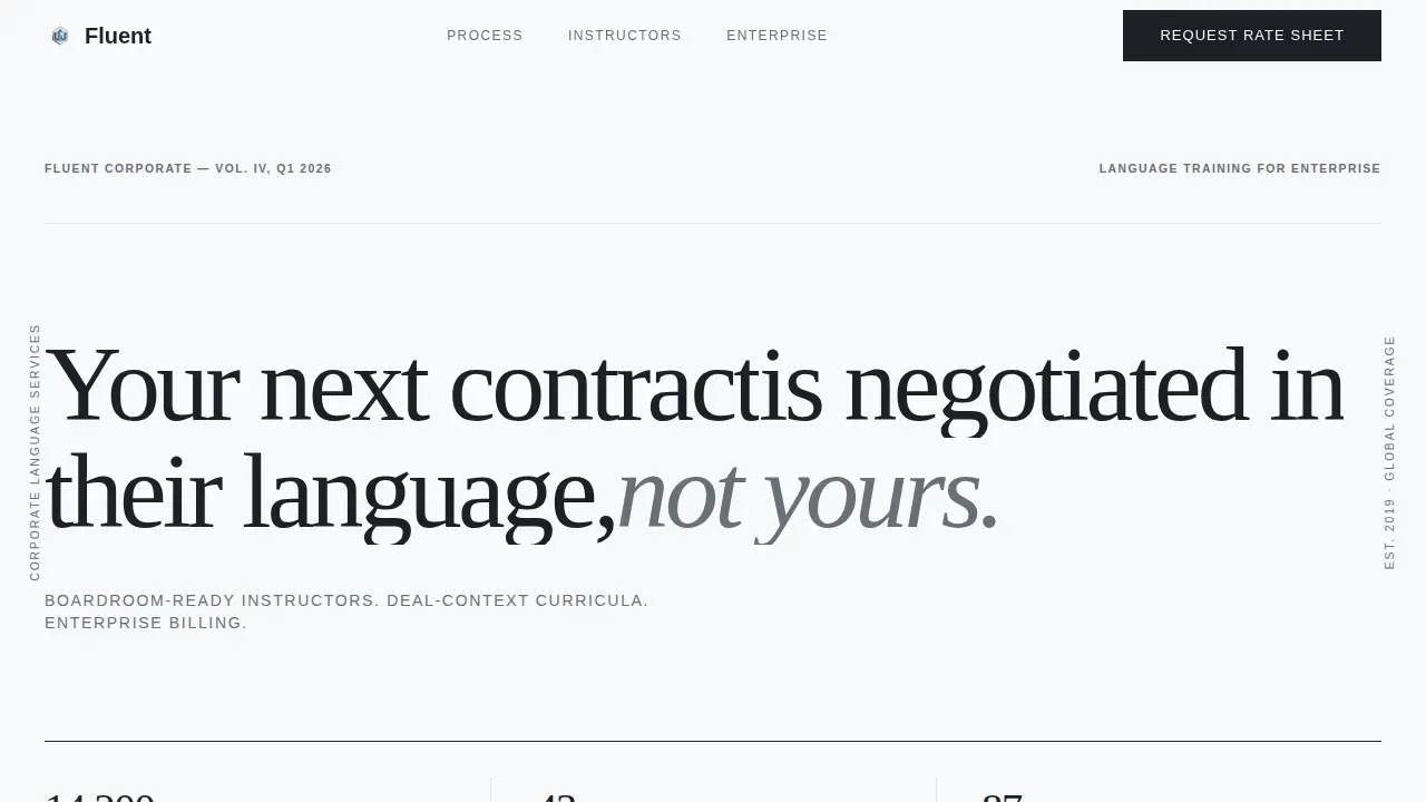 Expert Language Tutor Landing Page Template