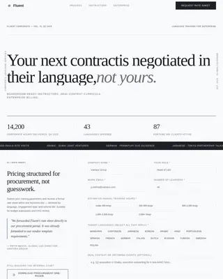 Expert Language Tutor Landing Page Template