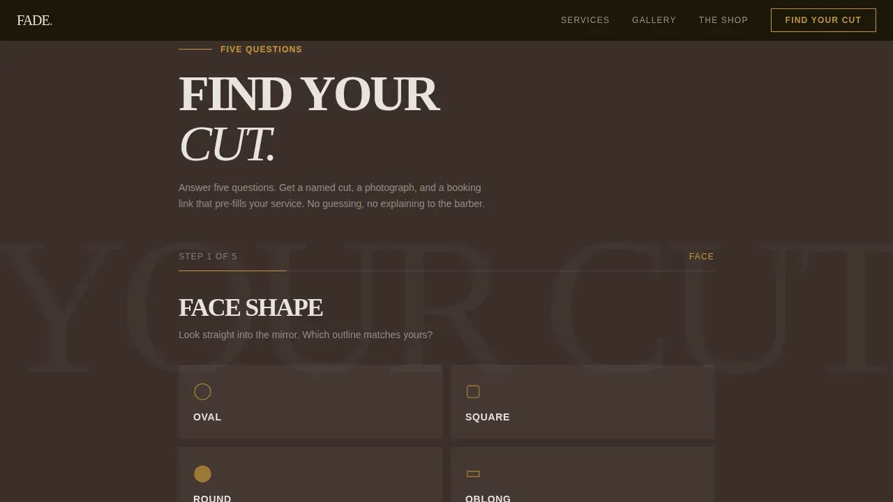 Classic Barbershop First Visit Conversion Website Template