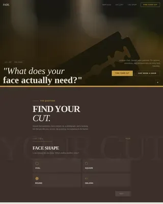 Classic Barbershop First Visit Conversion Website Template