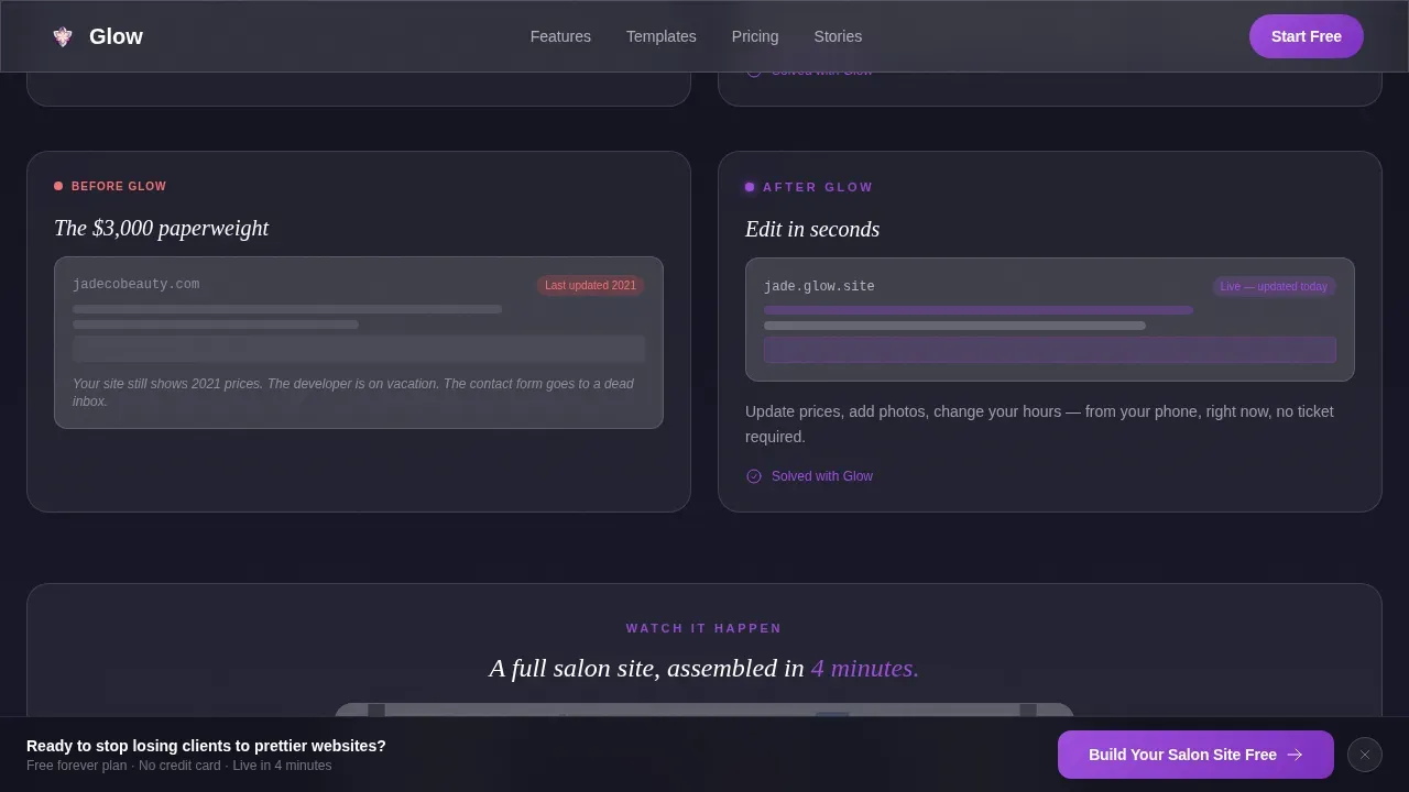 Beauty & Salon Digital Presence Careers Website Template