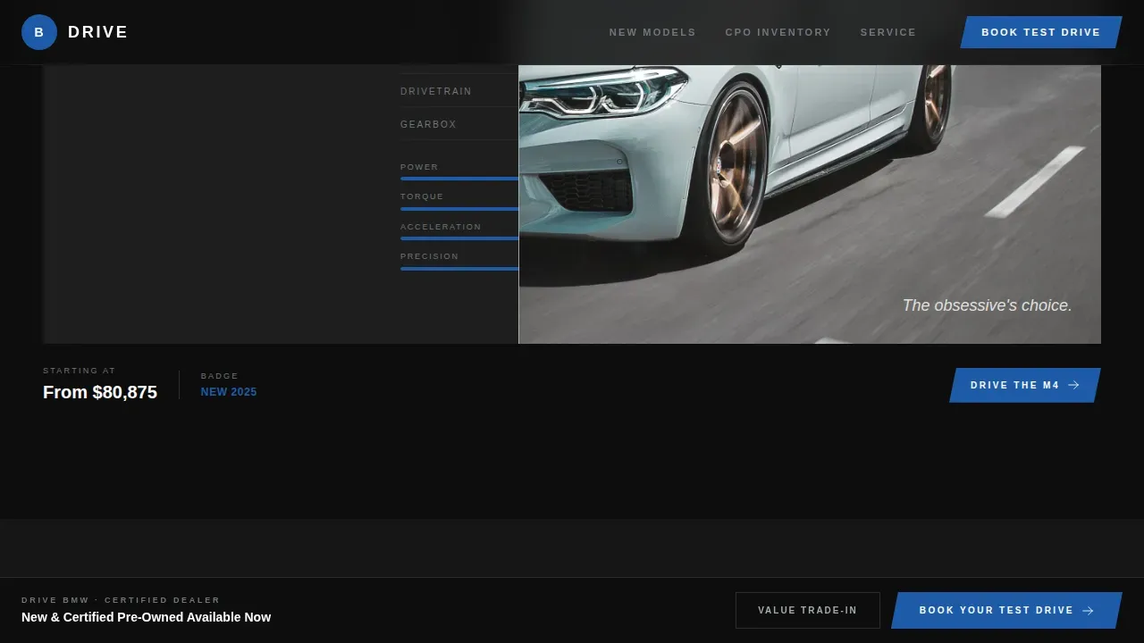 Precision BMW Certified Dealer | Free Website Template | Rocket