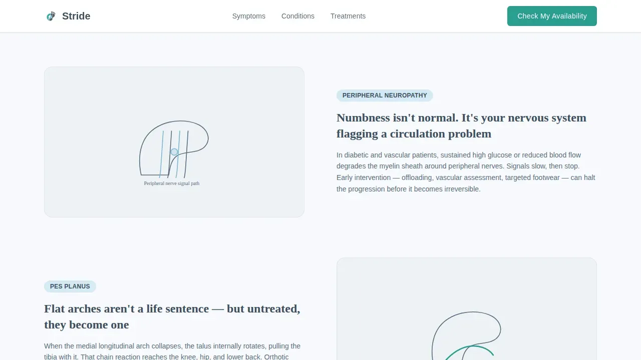 Podiatrist Booking Website Template