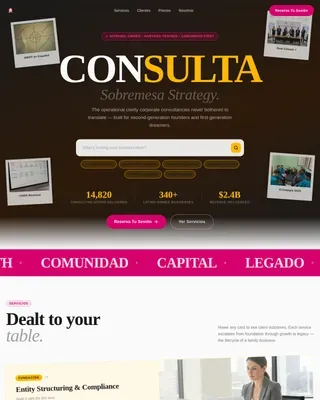 Hispanic-Owned Business Booking Website Template