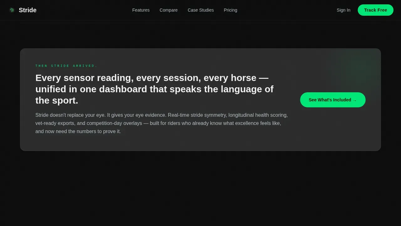Equestrian Analytics Dashboard Landing Page Template