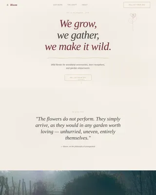 Woodland Wedding Professional Website Template