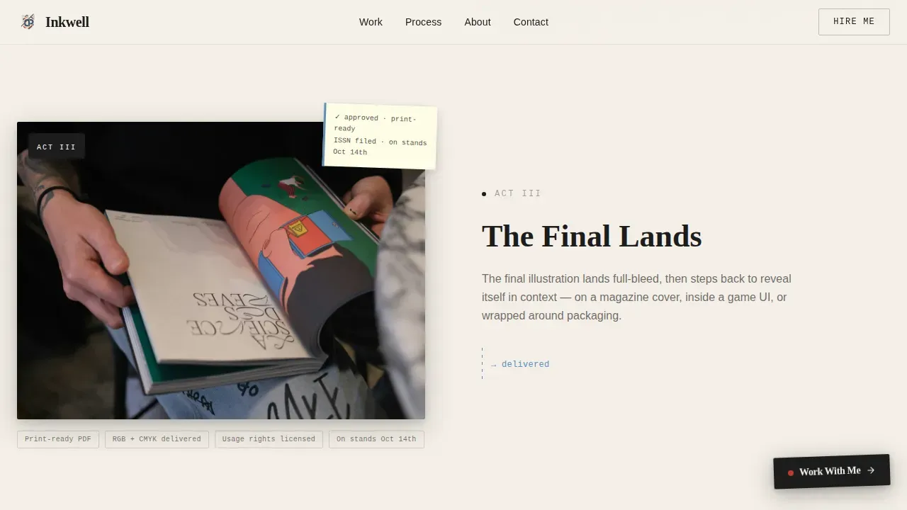 Illustrator Portfolio Careers Website Template