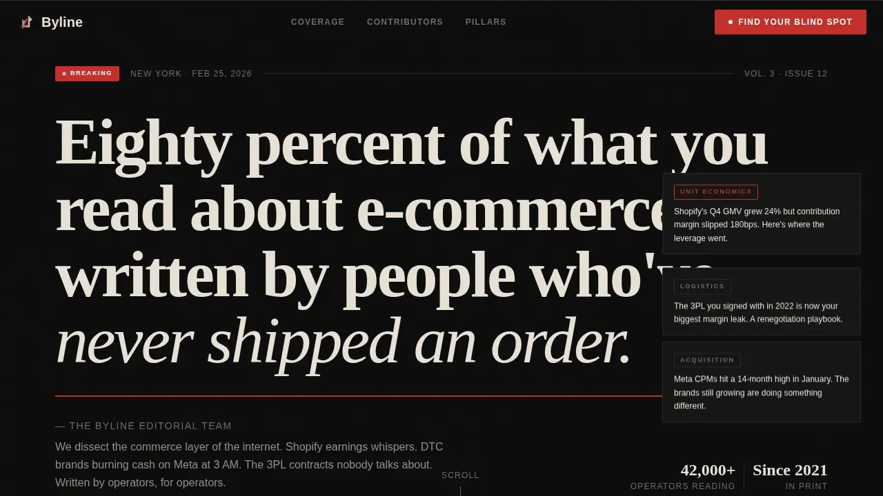 E-Commerce Blog & Media Blog Website Template