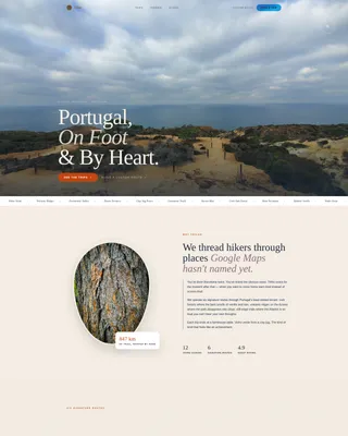 Immersive Portugal Tour Operator Landing Page Template