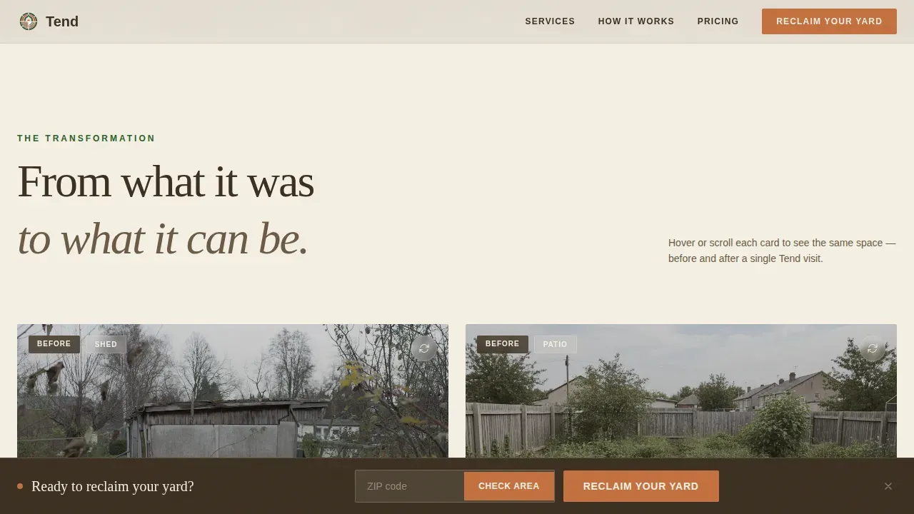 Garden & Yard Renovation Professional Website Template