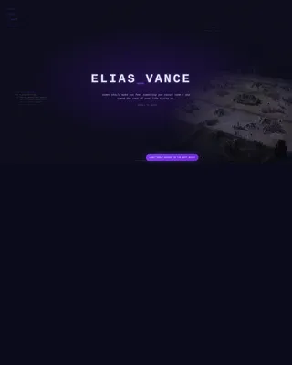 Immersive Game Designer Portfolio Landing Page