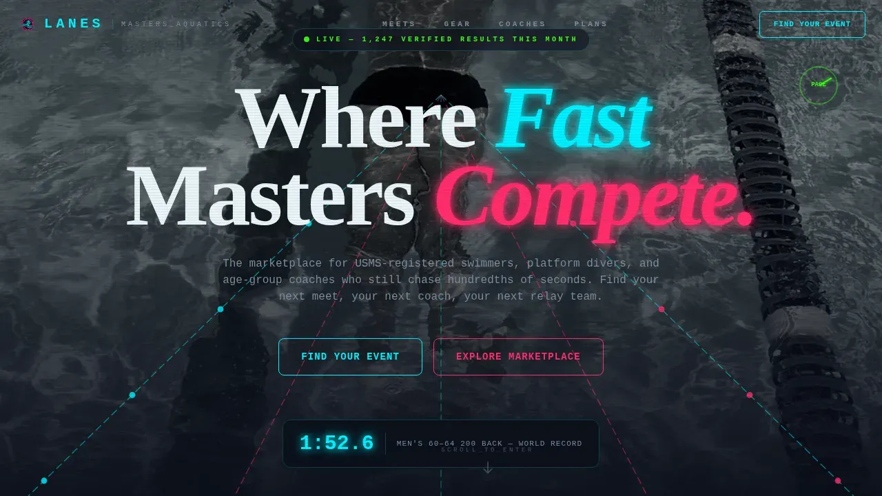 Swimming & Diving Leagues Professional Website Template