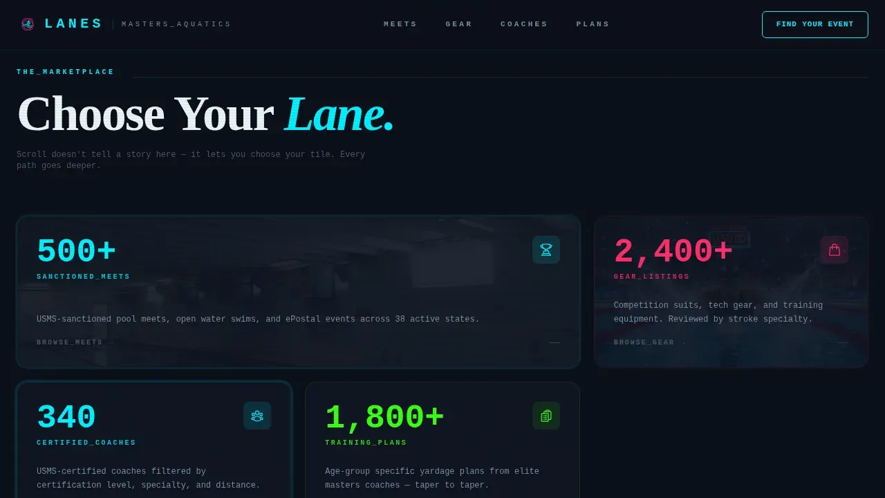 Swimming & Diving Leagues Professional Website Template