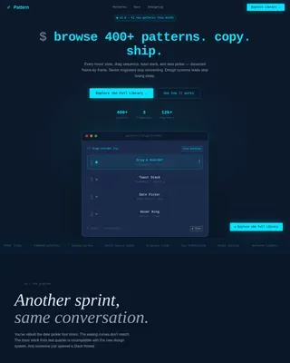 Design System & Component Library Reviews Website Template