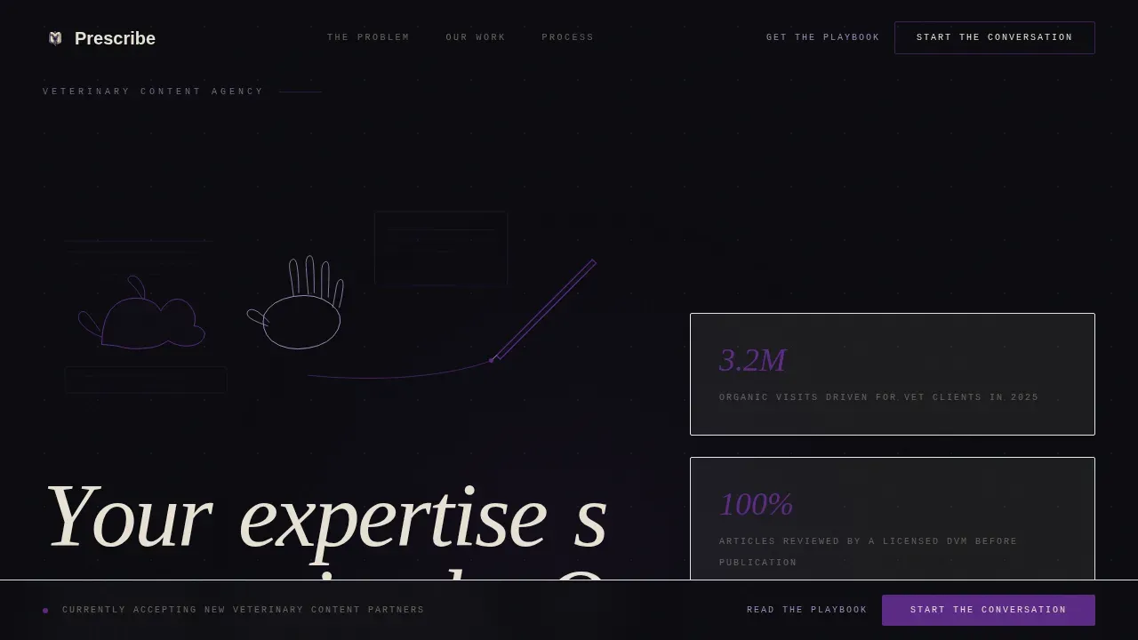 Veterinary Marketing & Agency Pricing Website Template