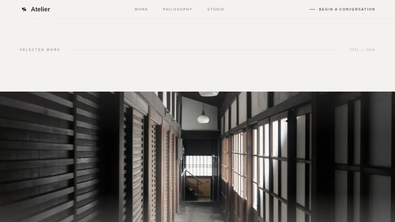 Japanese Architecture Professional Website Template