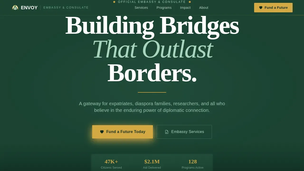 Embassy & Consulate Professional Website Template