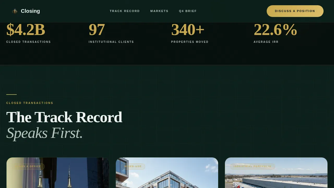 Real Estate Agency & Brokerage Portfolio Website Template