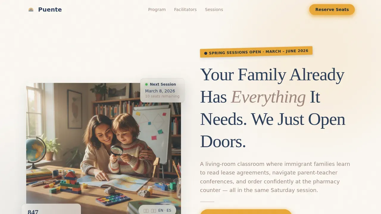 Immigrant & Refugee Support Patient Education Website Template