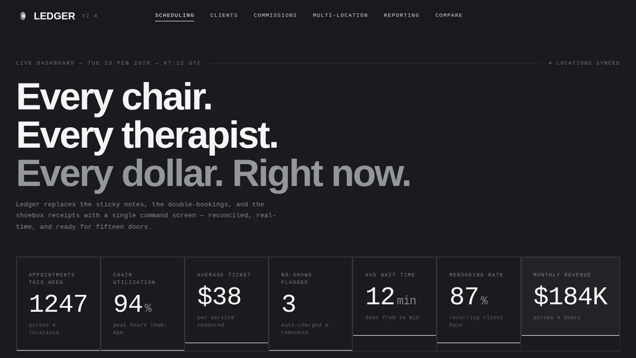 Salon & Spa Software Booking Website Template