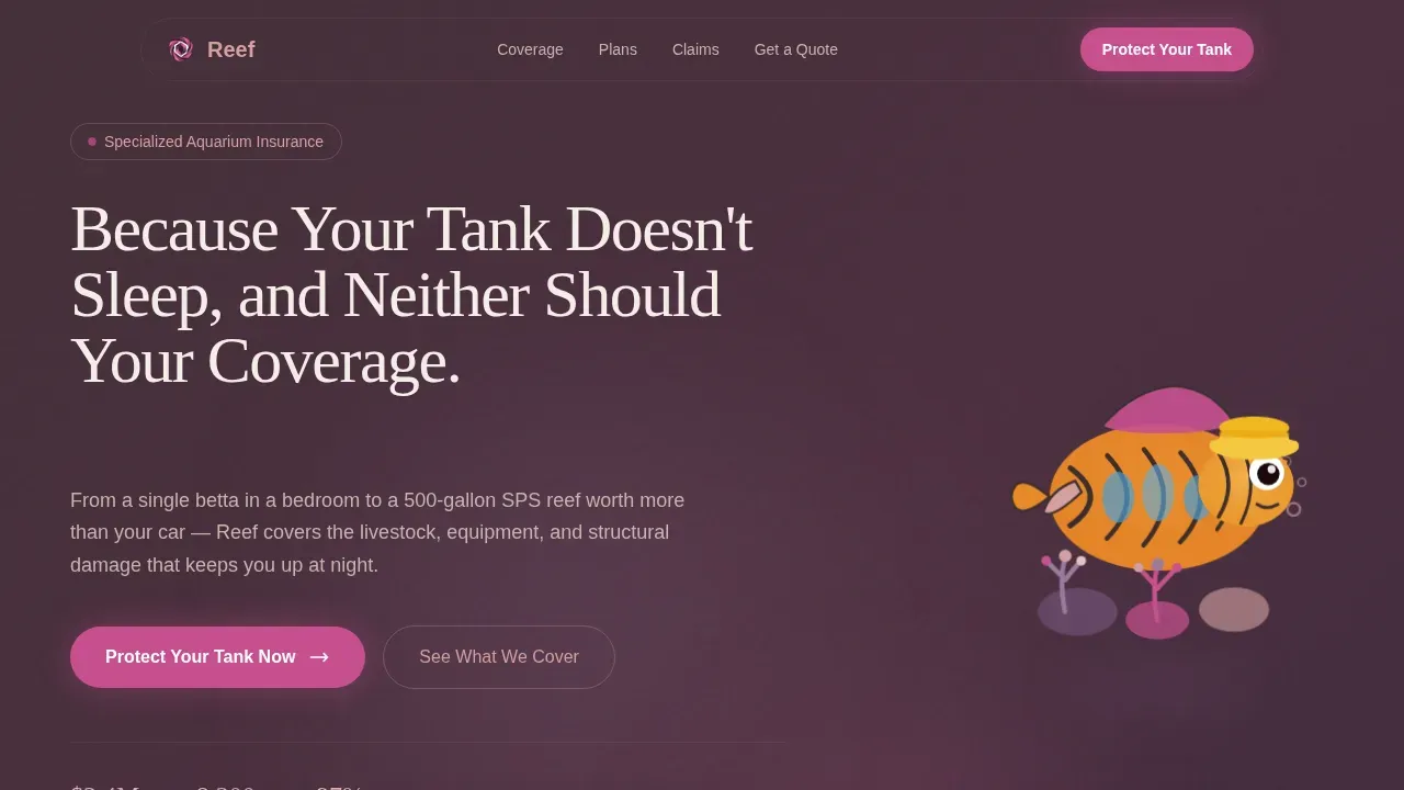 Fish & Aquarium Privacy Policy Website Template