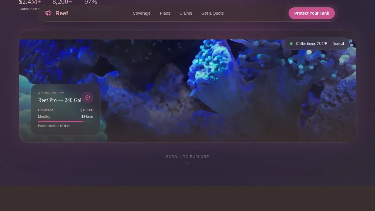 Fish & Aquarium Privacy Policy Website Template