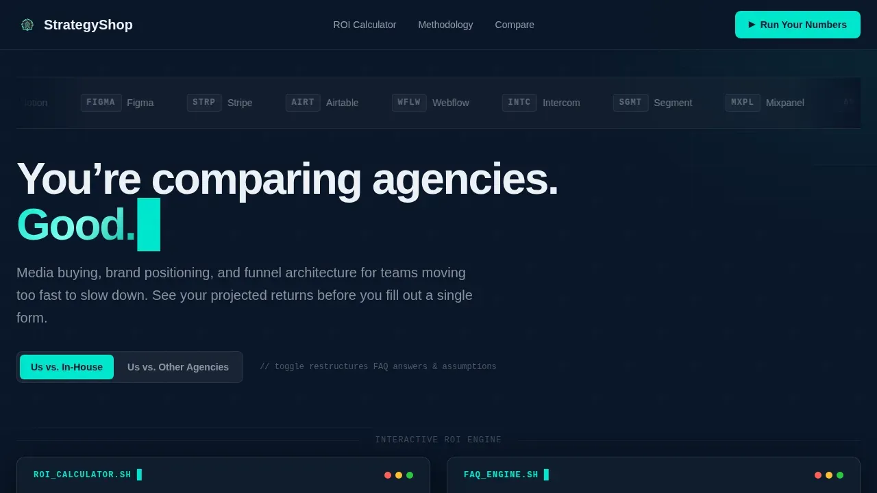 Marketing Agency Cost Calculator Website Template