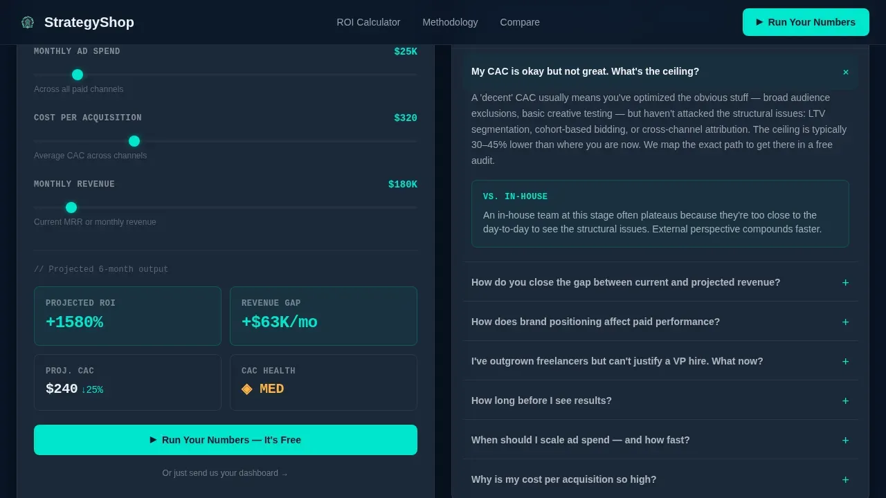 Marketing Agency Cost Calculator Website Template