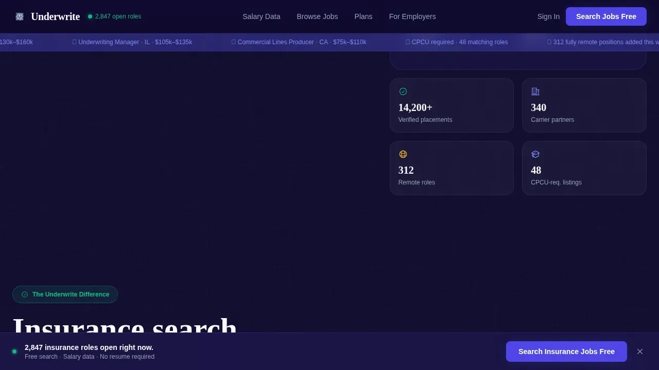 Insurance Digital Presence Careers Website Template