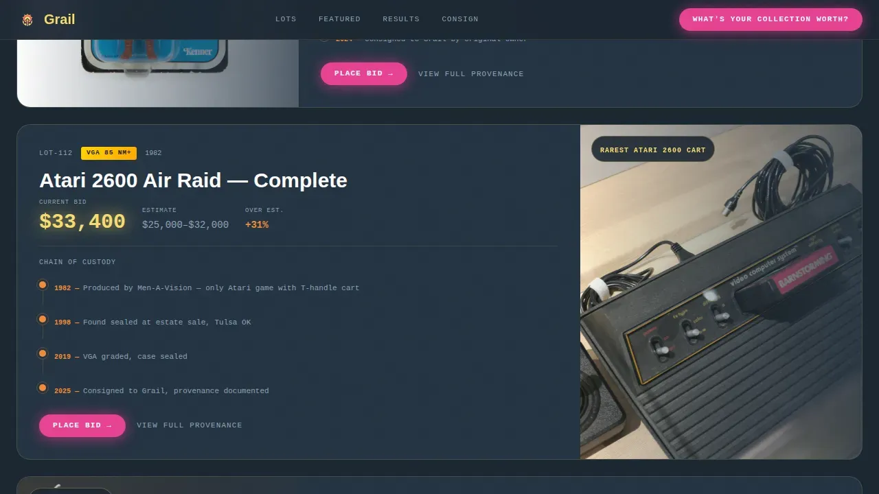 Auction Platforms & Types Pricing Website Template