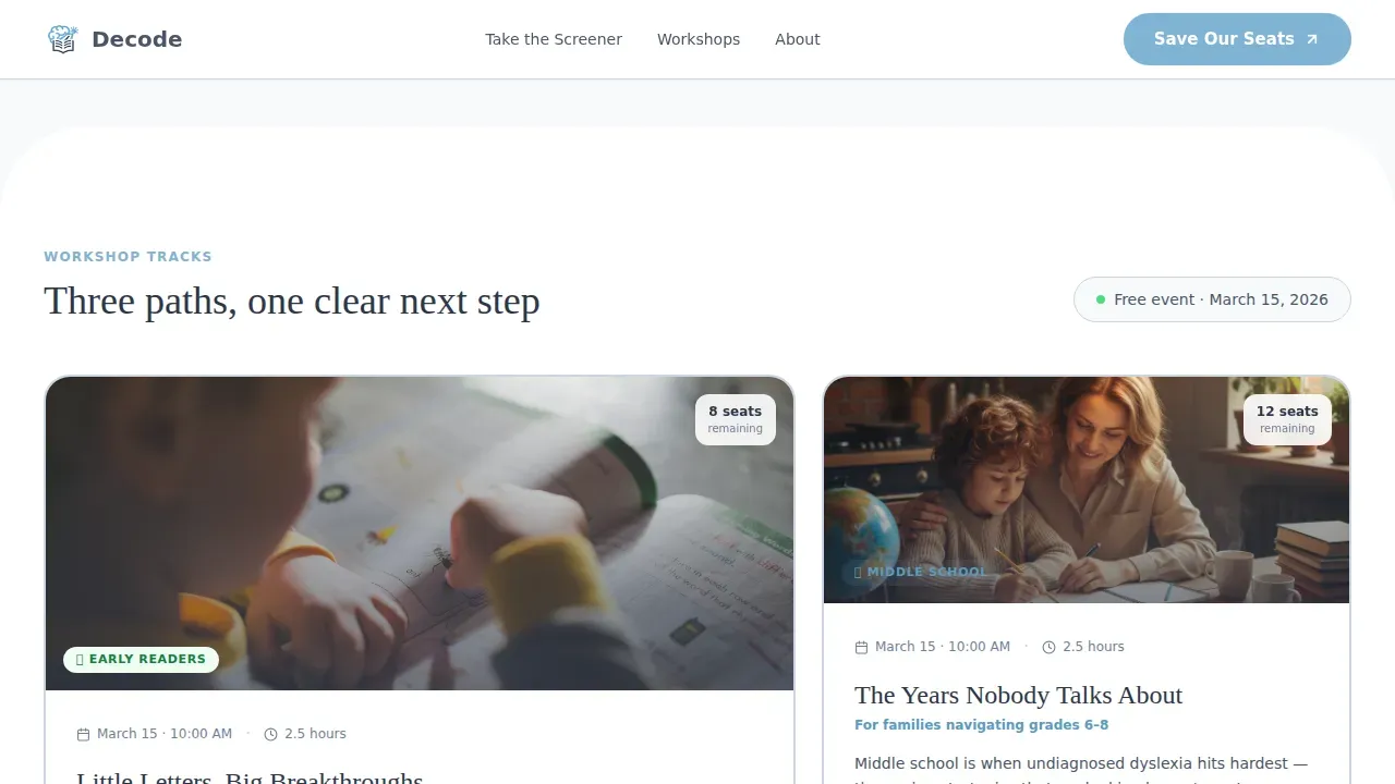 Special Education & Learning Center Education Website Template