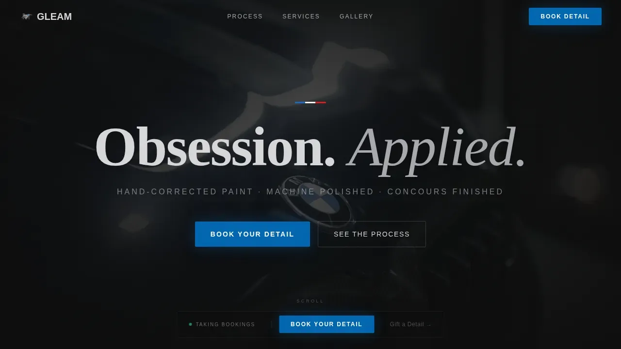 Obsessive Paint Correction BMW Detailing | Free Website Template | Rocket