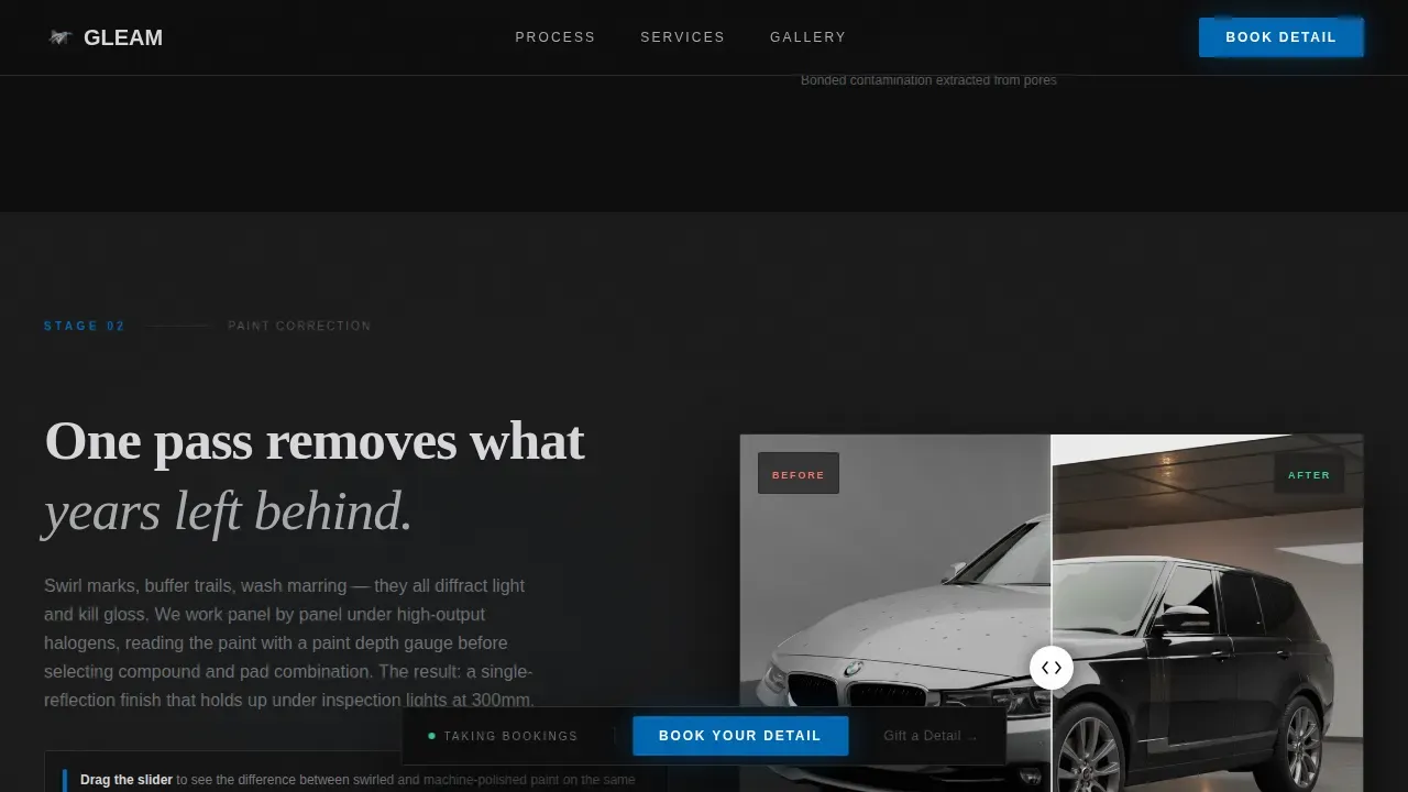 Obsessive Paint Correction BMW Detailing | Free Website Template | Rocket