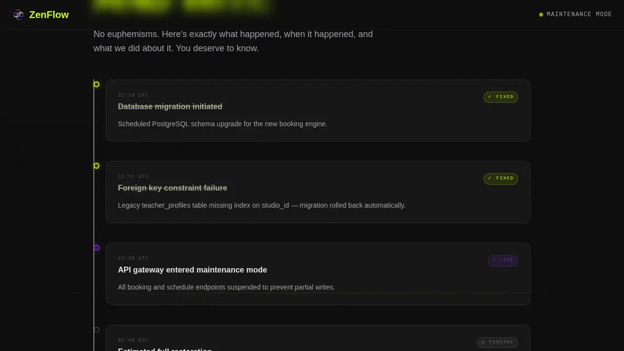 Flow Yoga Studio Management Landing Page Template