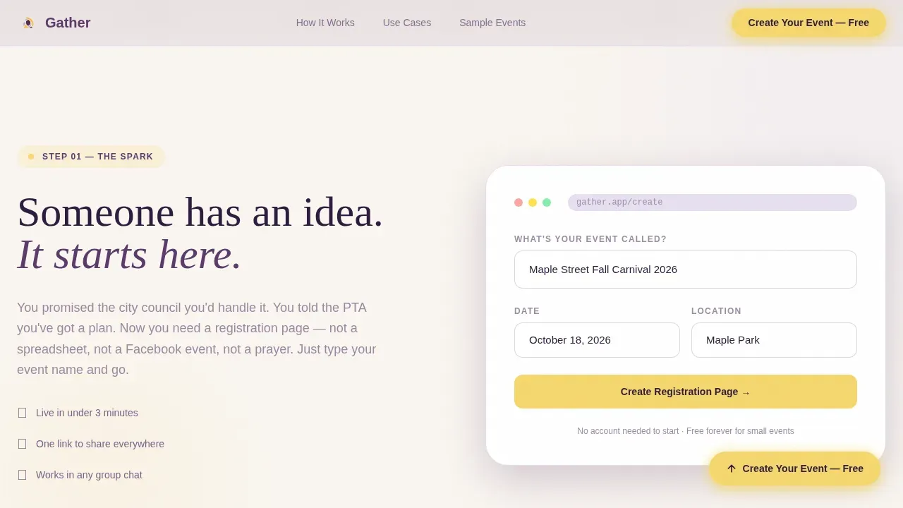 Community Event Professional Website Template