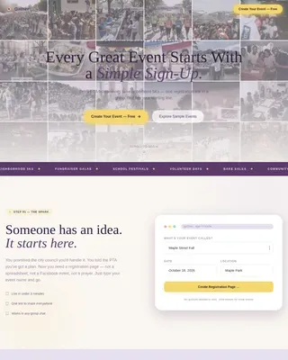 Community Event Professional Website Template