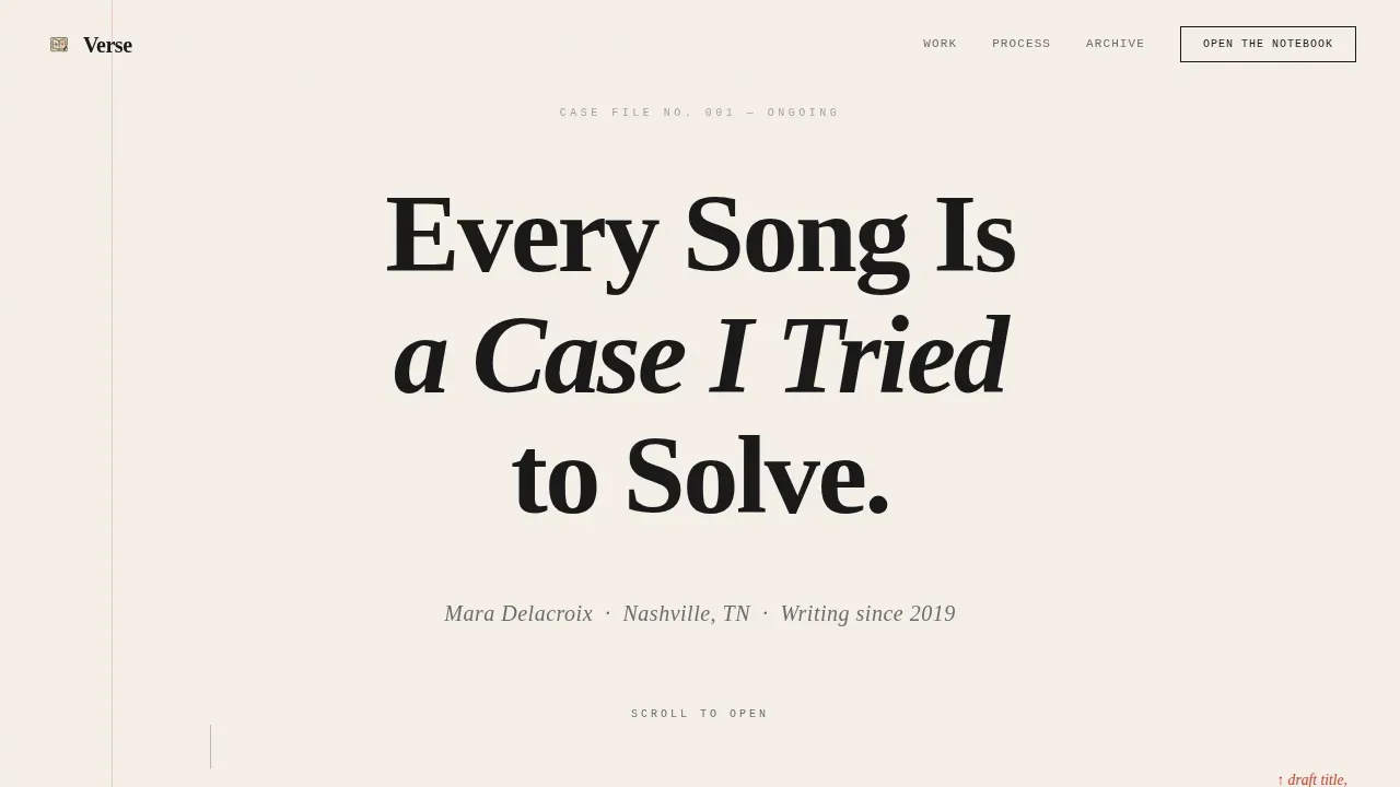Musician Profile Professional Website Template