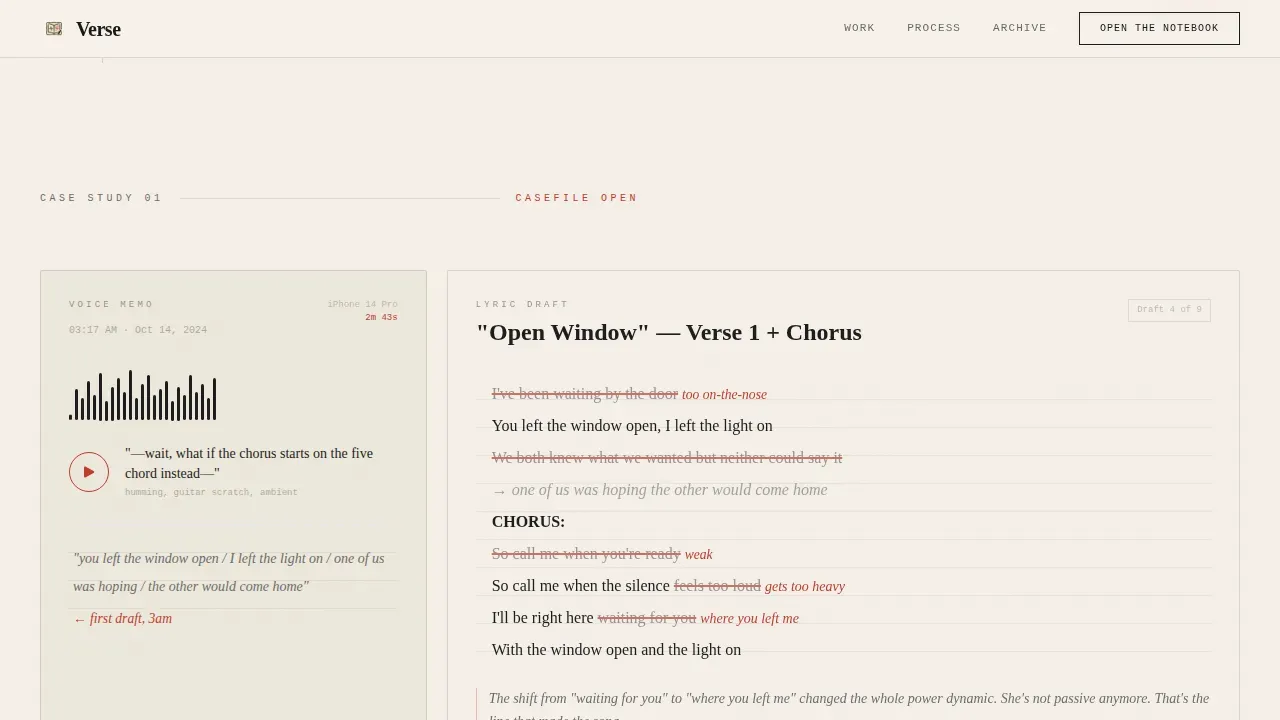 Musician Profile Professional Website Template