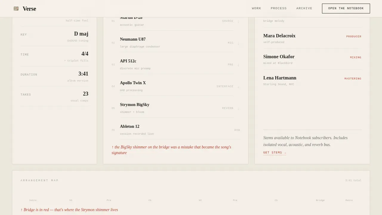 Musician Profile Professional Website Template