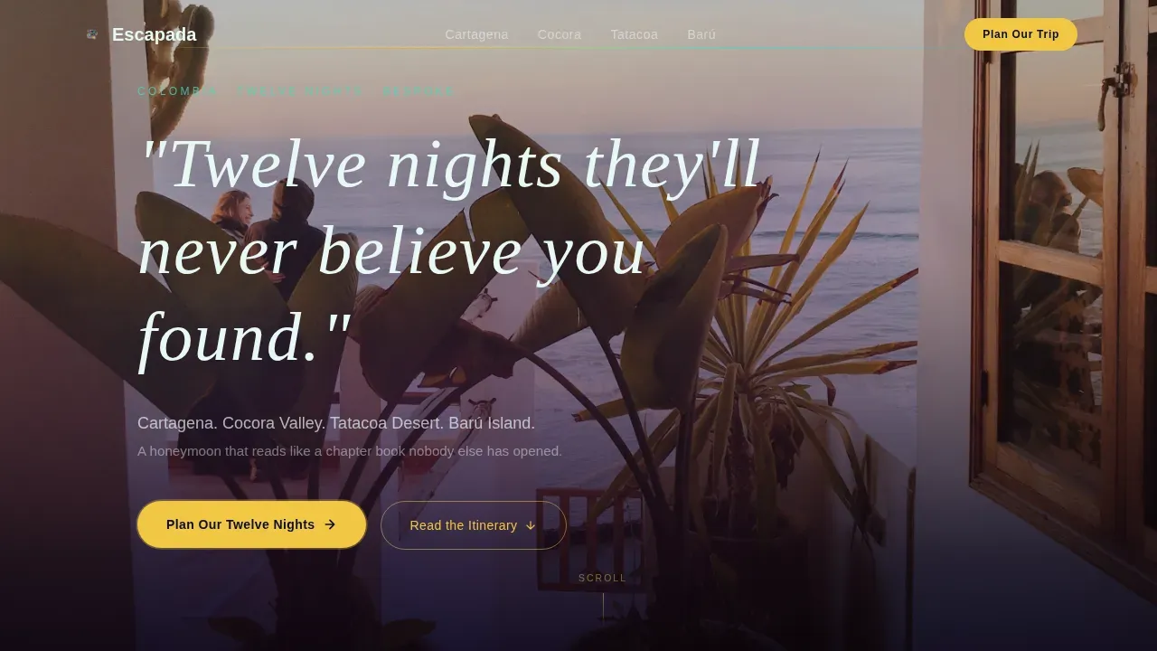 Colombia Travel Appointment Booking Website Template