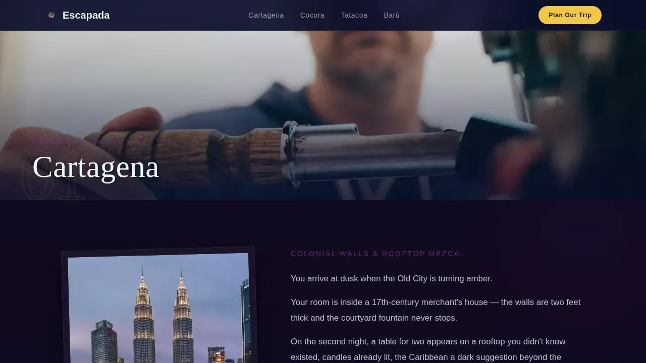 Colombia Travel Appointment Booking Website Template