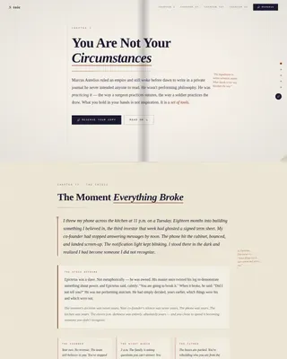 Stoicism Stoic Philosophy Blog Landing Page Template