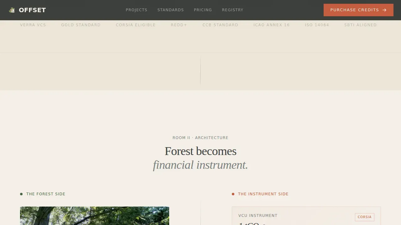 Verified Offset Carbon Brokerage Landing Page Template